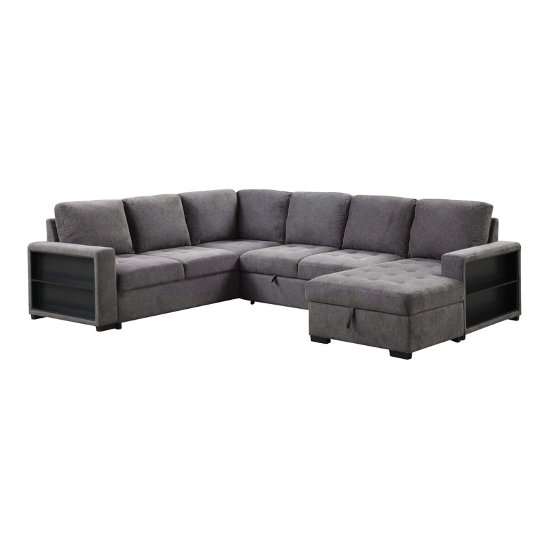 Aruba Sectional, Gray Velvet