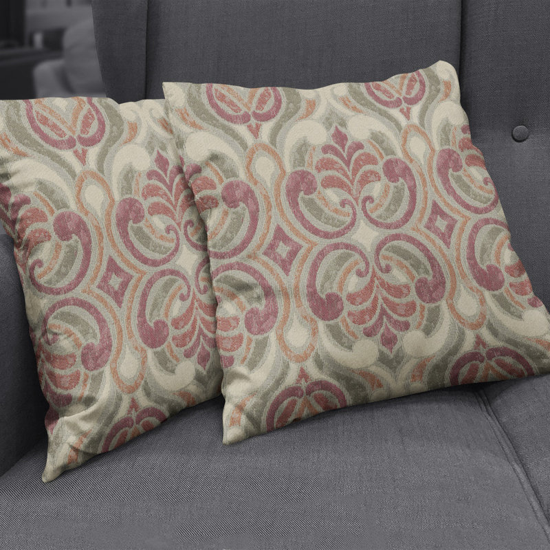 Tissu Ogee, Rouge