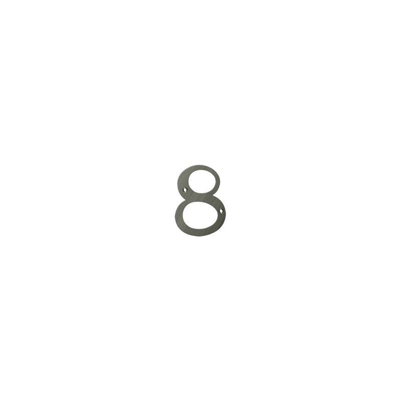 House Number, Antique Nickel, 8