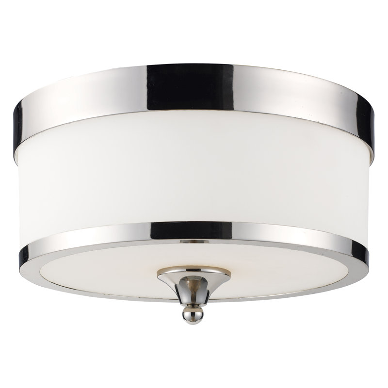 Duda Glass Flush Mount, Chrome
