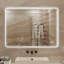 Miroir de salle de bain à DEL à intensité variable 48 x 36 - 3000 lumens, cadre en fer blanc mat, auto pour une réflexion claire et lumineuse-1451806542