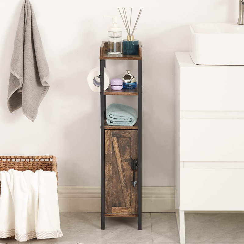 Porte-papier hygiénique sur pied, Brun rustique