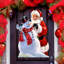 Figurine de jardin et de porte-père noël à motif