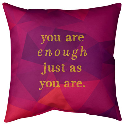 Gemstone You Are Enough Floor Pillow