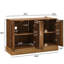 Buffet Mid-Century moderne cannelé avec tablettes réglables et base robuste-129681791