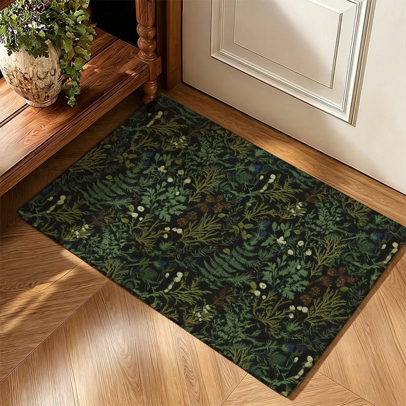 Tapis décoratif botanique Forêt sombre 47 x 31 pouces, pour bureau
