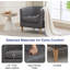 Fauteuil d'appoint Cottle Barrel avec pieds en bois, chaises de salon modernes et confortables avec accoudoirs-1849928714