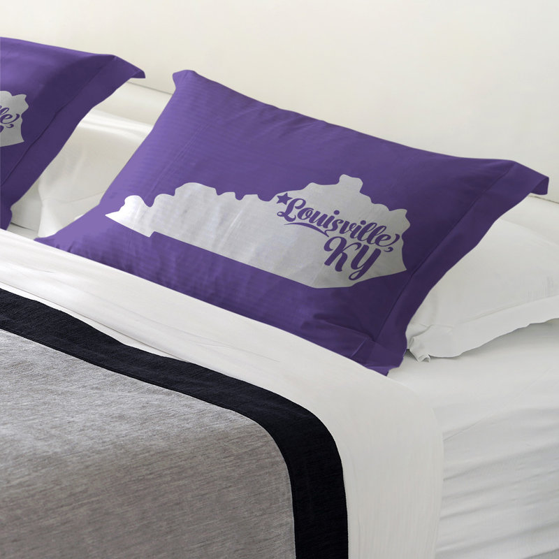 Louisville Polyester Sham Set, Standard/Twin, Microfiber, Purple
