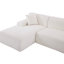 Mobilier de chambre à coucher modulaire Ustyle. Ensemble de 2 pièces. Zone de plaisir en mousse Pure Comfort. 27 po. Assise de plaisir profonde. Housse en chenille froissée. 3, beige. Canapé modulaire en L de l 111 po x L 66,5 po x L 26,5 po.-77031442-77031441