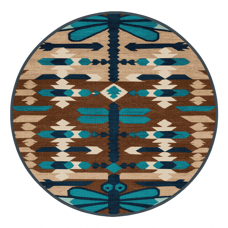  Tapis lavable Coyote Southwestern, Rond 3 pi