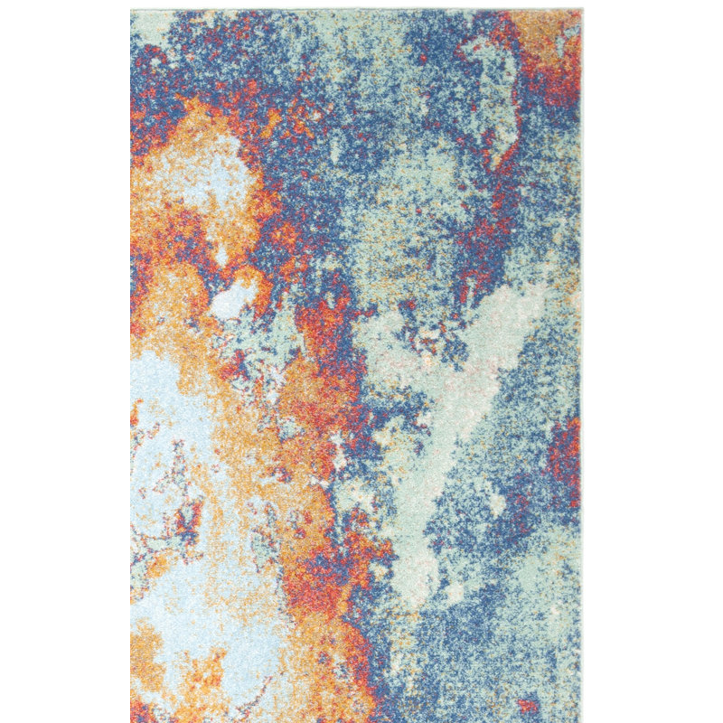 Christa Performance Abstract Rug, Rectangle 4' x 6'