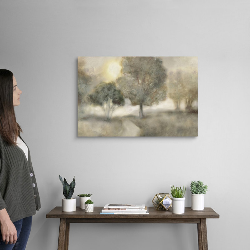 Reproduction d’art sur toile, "Foggy Field" par Edward Selkirk, Toile tendue, H 20 po x l 30 po x P 1,25 po
