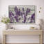 Œuvre d'art mauve lavande mauve sur fond effet bois, images murales rétro rustiques, impression sur toile encadrée-899922255-807997928-825709748