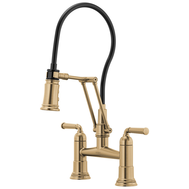 Rook® Articulating Bridge Faucet, Luxe Gold
