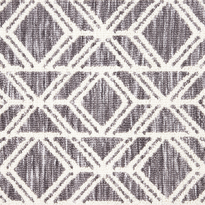 Tapis de cuisine antidérapant à losanges Town & Country Country Everyday, gris, Tapis de couloir 2 pi x 6 pi