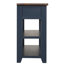 Table d'entrée 48 po en bois de pin avec 3 tiroirs et 2 tablettes, structure, capacité de poids élevée, rangement latéral solide de style rétro, assemblage sans effort-132902901-132902898