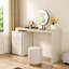Coiffeuse avec miroir lumineux, 3 tiroirs