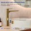 Robinet de lavabo de salle de bain à un trou, robinet de lavabo de salle de bain à poignée simple avec ensemble de drain-125423859