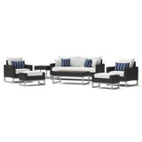 Milo 7 Piece Rattan Sunbrella Sofa Set with Cushions
