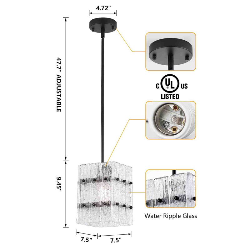 Ivy Bronx 1 - Light Dimmable Square / Rectangle Chandelier | Wayfair