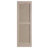 Cathedral Top Standard Open Louvre Shutters Pair