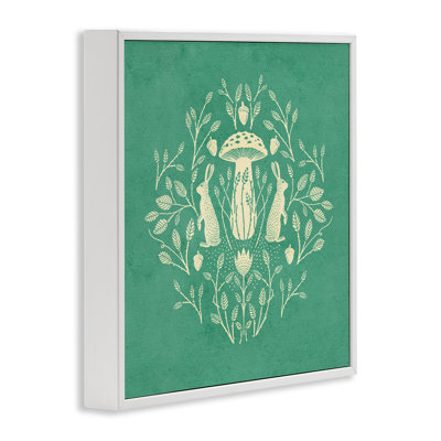 «Floral Herbs with Rabbits», art de la giclée encadrée par Katie O'Shea