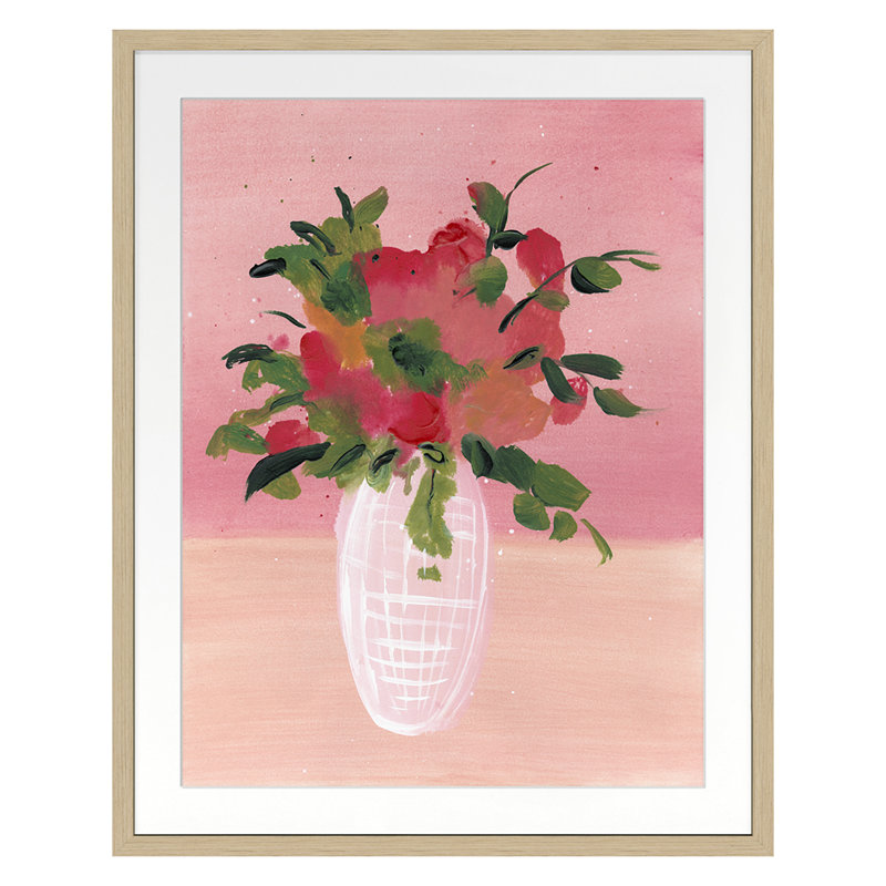 Floral Study 7 Print by Stefano Altamura, 30" H x 24" W x 1.5" D, Nordic Oak