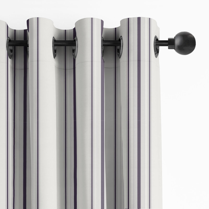 August Stripe, 50" W x 240" L, Eggplant