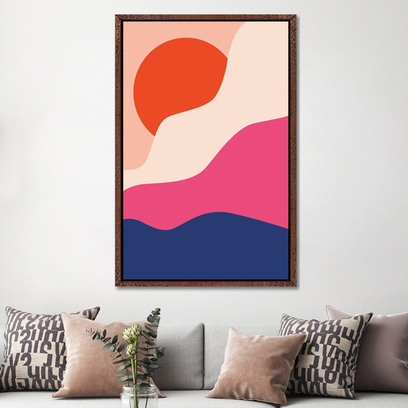 Hello - Print on Canvas, 152.5 cm H x 101.5 cm W, Classic Brown Wood Framed