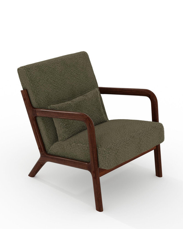 Ensemble de 2 chaises d'appoint en sherpa avec coussin lombaire, fauteuil avec cadre en bois robuste et siège de lecture confortable