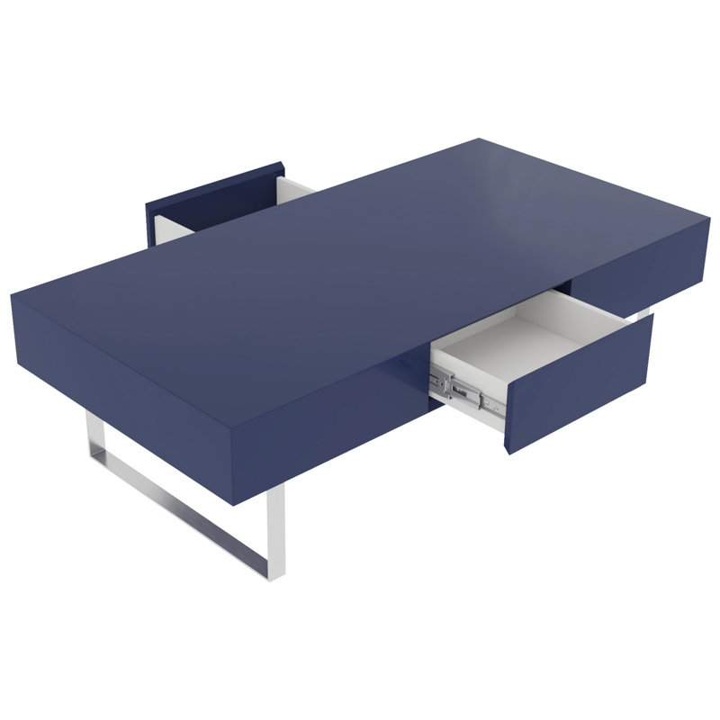 Table basse 52,4 po x 26,8 po x 15,6 po - bleu ultrabrillant, Bleu