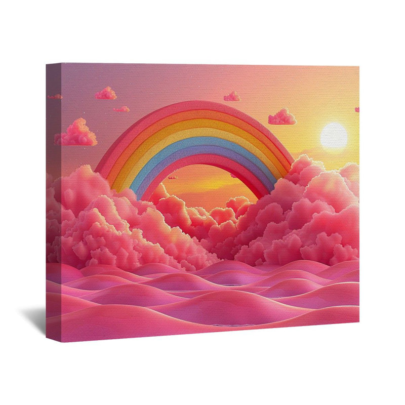 " Rainbow " on Canvas, 16" H x 20" W