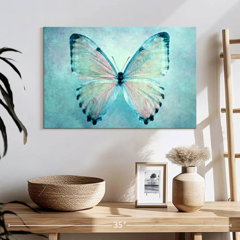 Brampt Delicate Blue Butterfly, 16" H x 24" W