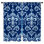 Rideaux de fenêtre bleus damassés à motif damas bleu et obscurcissant - 2 panneaux