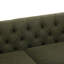 Canapé Chesterfield traditionnel Ivarn de 187 cm de large, recouvert de PU, avec dossier capitonné en losanges, accoudoirs évasés et pieds en bois d'hévéa-135305461