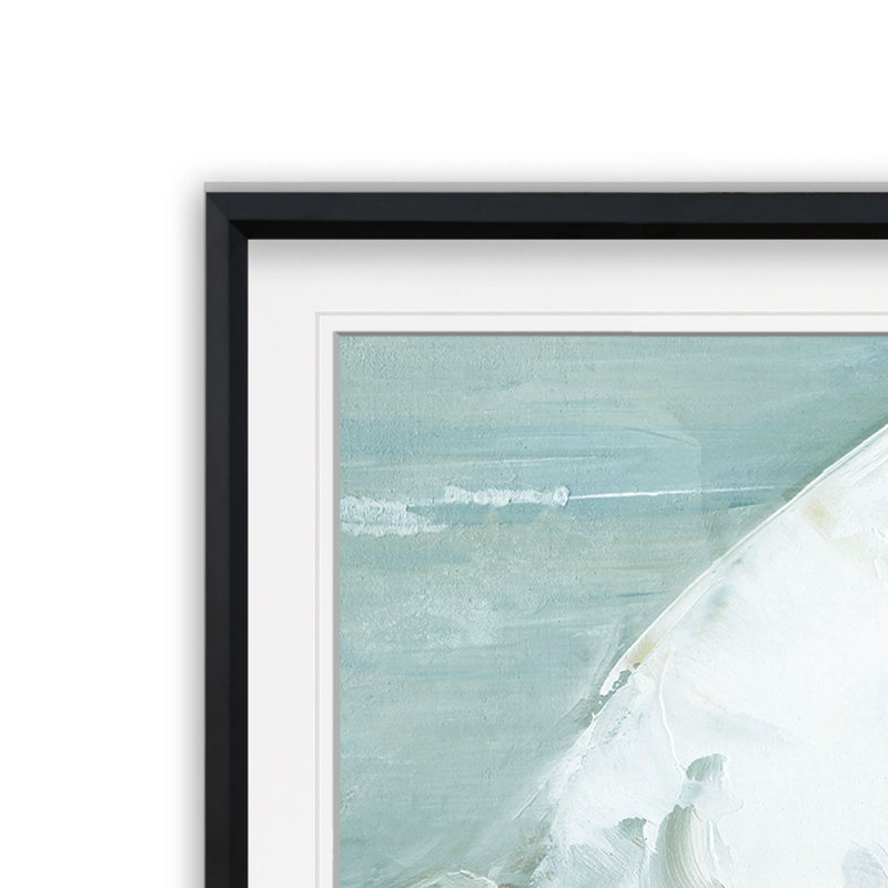 «Blue Blooming Beauty II», reproduction de peinture à l'huile, H 17,5 po x l 17,5 po x P 1,5 po, Cadre noir
