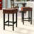 Set Of 2, 26.75" Backless Leather Counter Height Barstool-1213604071