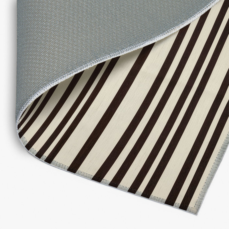 HorizontalStripes Beige Indoor and Outdoor Area Rug, Rectangle 8' x 10'