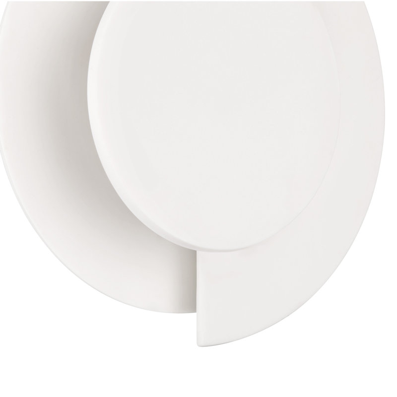 Hunter Opaline Crest 1 Light Medium Sconce Wall Light Fixture, White