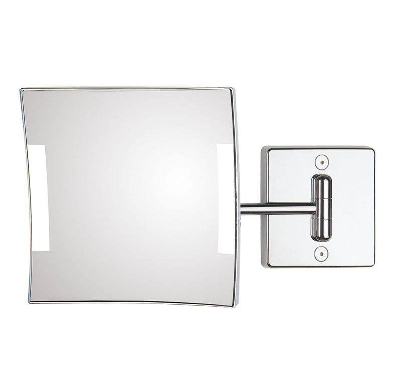 Quadrolo Flat Metal Lighted Wall Mirror