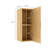 BOI 12" Wall-Mounted Floating Striped Bathroom Vanity Side Cabinet With A Door And A Shelf, , Corolla Oak Woodgrain Color