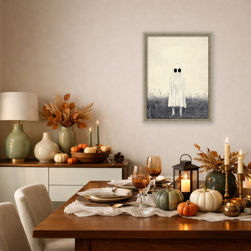 «Mysterious Ghost Child» par Andreas Magnusson, reproduction d'art sur toile encadrée, L 20 po x H 26 po