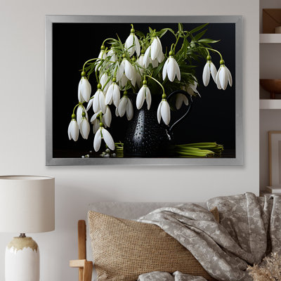 «Minimalims Snowdrops Still Life» sur toile
