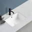 Lavabo de salle de bain encastré en céramique blanche avec trop-plein 15,55 po Topcraft