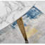 Anders Modern Veneer Marble Effect Dining Table Set with 6 Quilted Faux Leather Dining Chairs-91736263-91736265