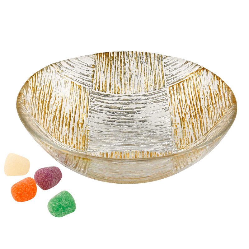 Bol décoratif contemporain en verre / argenté Alicja