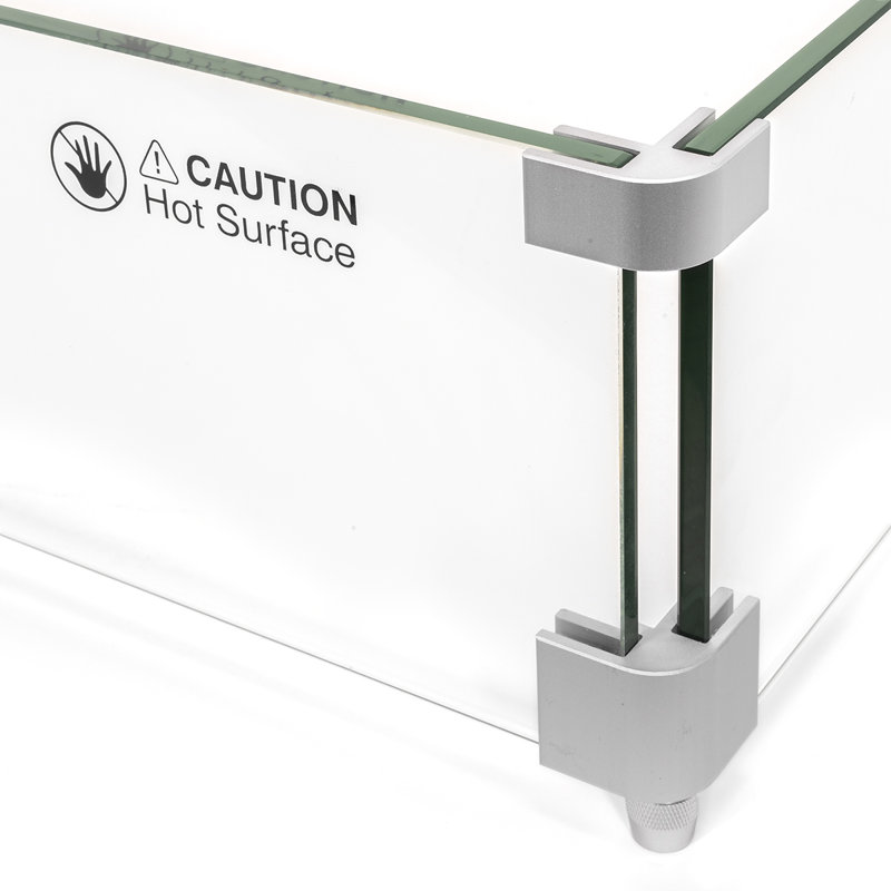 Pare-étincelles de table (verre), H 6 po x l 29,5 po x P 29,5 po