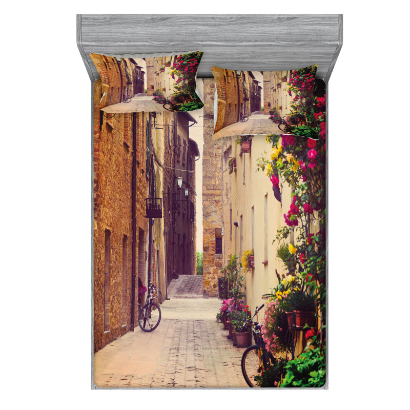 Microfiber Sheet Set, Queen Sheet Set with Fitted Sheet