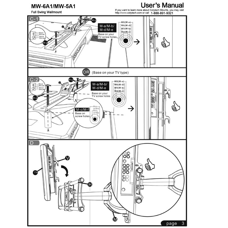 Cotytech Single Screen Corner Mount