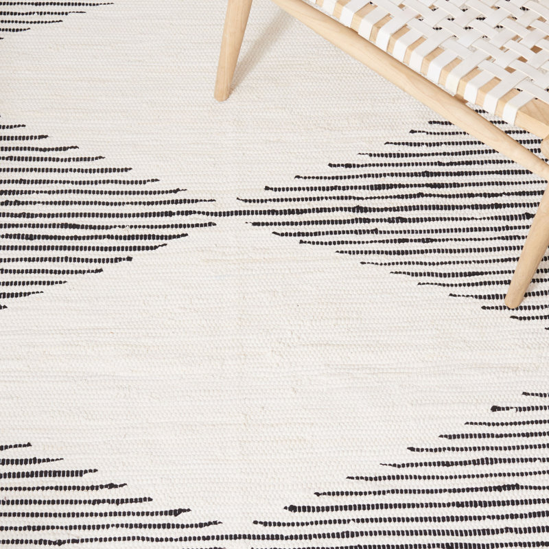 Janke Kilim Flat Weave Cotton Geometric Rug, Rectangle 3' x 5'